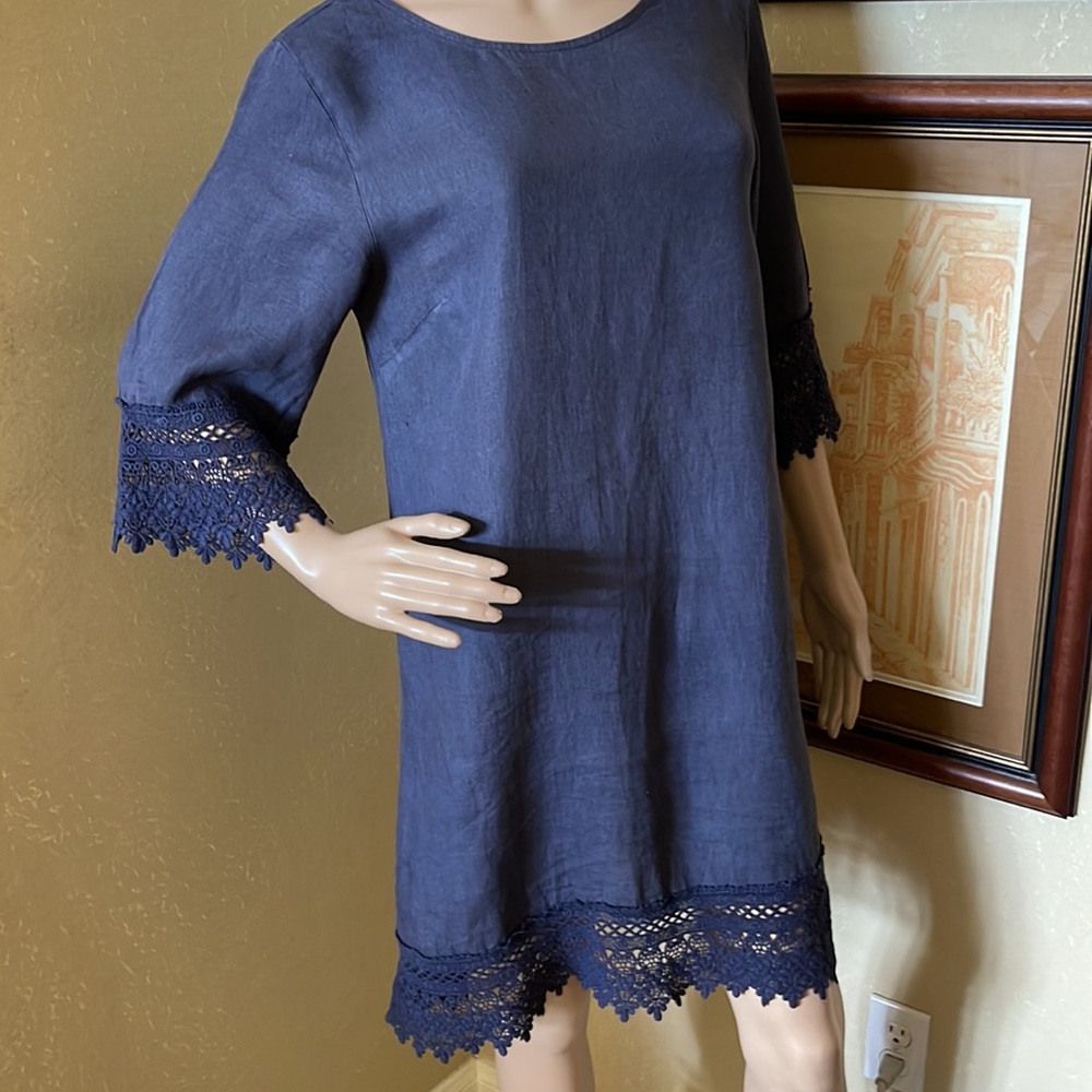 Lagenlook Made in Italy Linen Dress sz XS